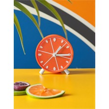 Decoroma Portakal Saat – Renkli Modern Masa Üstü Saat