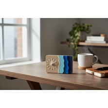 Decoroma Kumsal Dalga Masa Üstü Saat | Modern Dalga Formlu Tasarım