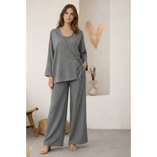 Enisse Kruvaze Yaka Büyük Beden Takım