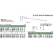 Insize 1208-1024 0-1000mm 0,05mm / 1/128" Mekanik Kumpas (Mono Blok)