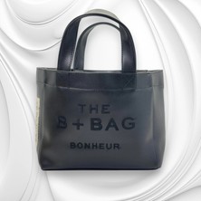 Bonheur The B+Bag Siyah Deri Kanvas Çanta