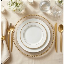 Le Paon 6'lı Set Incili Supla Takımı 30 cm Kırılmaz Polikarbon Şeffaf Amerikan Servis