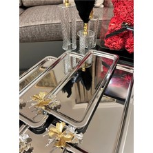 Ahir Ticaret Paslanmaz  Çelik Kelebek Aksesuarlı Baton Sunum Tepsisi 6'lı