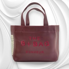 Bonheur The B+Bag Kırmızı Deri Kanvas Çanta