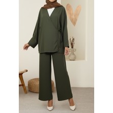 Enisse Kruvaze Yaka Büyük Beden Takım