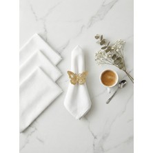 Le Paon 6'lı Leke Tutmaz Ütü Istemez Dream Kumaş Peçete ve Kelebek Peçete Halkası Seti