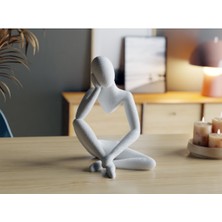 Atölye Matris Düşünen Soyut Heykel Biblo Dekoratif Obje 10 cm Yükseklik 3D Baskı Pla Plastik