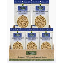 Nish Fresh Işlenmiş Tuzlu Yer Fıstığı 5 Paket 700 Gram