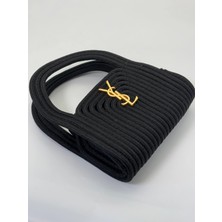 Yves Saint Laurent Siyah Hasır El Çantası