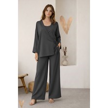 Enisse Kruvaze Yaka Büyük Beden Takım