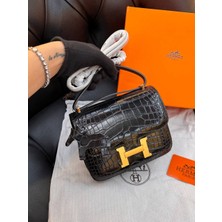 Hermes Logo Detaylı Ithal Çanta