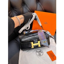 Hermes Logo Detaylı Ithal Çanta