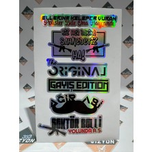 Hologram Kart Araba Arka Cam Yazıları 1 Adet Hologramlı Yeni Model