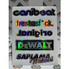 Hologram Kart Araba Arka Cam Yazıları 1 Adet Hologramlı Yeni Model