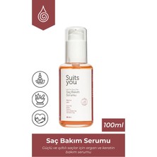 SUITS YOU Keratinli Vegan Onarıcı-Besleyici Saç Bakım Yağı 100 ml Doğal İçerik ile Güçlü Saçlar