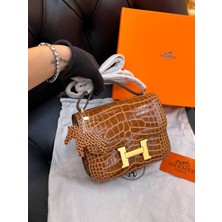 Hermes Logo Detaylı Ithal Çanta