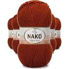 FRY 5 Adet Süper Inci El Örgü Ipi 100 gr Kiremit 6679