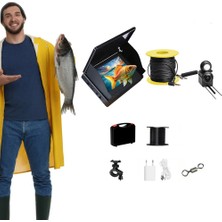 Pazariz Olta Kamerası 4.3 Inç Hd Ekranlı 220° Geniş Açılı Lens Su Geçirmez Balık Bulucu 15METRE