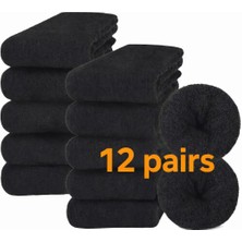 Esesto Sock 12'li Siyah Erkek Kışlık Çorap