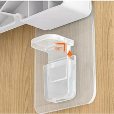 Brentino Şeffaf Yapışkanlı Raf Tutucu Klips Seti 4'lü Güçlü Yapışma Delmesiz Dolap Içi Aletsiz Montaj