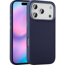 İ She iPhone 17 Pro Max Kılıf Magsafe Özelliklii Görünümlü Delmare Pu Deri Kapak