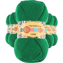 FRY 5 Adet Lüks Patik Ipi Yünü Canlı Yeşil 98596