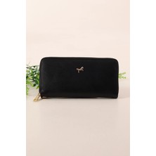 Clodi Siyah Fermuarlı Kadın Cüzdan