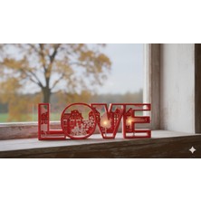 Dskatman 3D Katmanlı "love" Tasarım Şehir ve Romantik Çift Temalı Dekoratif Obje