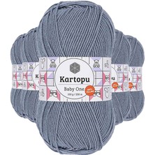 FRY 5 Adet Baby One Tüylenmeyen El Örgü Ipi Yünü Jeans Mavi K571