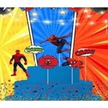 Örümcek Adam Temalı Pasta Üstü Figür Set 6'lı