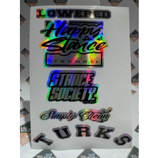 Hologram Kart Araba Arka Cam Yazıları 1 Adet Hologramlı Yeni Model