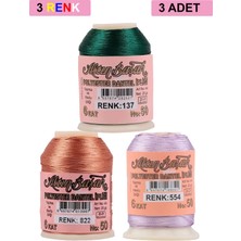 FRY 3 Adet Altınbaşak Oya ve Dantel Ipi 20 gr - Royaleks - No: 822 - 554 - 137