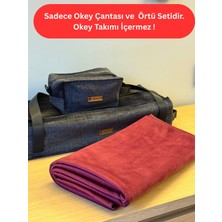 Mady Aksesuar Okey Takım Çantası Antrasit ve Oyun Masa Örtüsü 2 Si Birlikte Takım