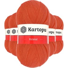 FRY 5 Adet Kristal Çift Katlı El Örgü Lif Ipi Narenciye K1212