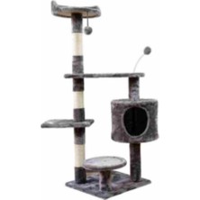 Senye Kedi Tırmalama Tahtası 40X40X112 cm Peluş Kaplamalı Demonte Kedi Kulesi