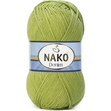 Nako Denim (1 Adet) 11587 Fıstık Yeşili Renk El Örgü Ipliği