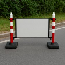 Zeplin Dikdörtgen Ağırlıklı Ø63 Dikme Panel Levhalı | 125×75 cm