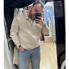 Baros Şardonlu 3 Iplik Yarım Fermuarlı Sweatshirt