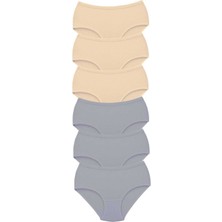 FRY 6 Adet Tutku Kadın Yüksek Bel Bato Kalın Lastik Külot S8