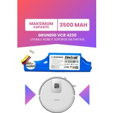 Electroll Grundig Vcr 4230 Uyumlu Batarya (Maksimum Kapasite) 3500MAH Pil Robot Süpürge Bataryası
