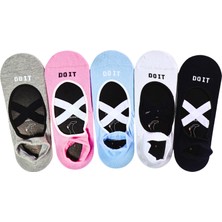 Carnaval Socks Kaymaz Tabanlı Pilates Yoga Çorabı 5’li Set – Kadın Balerin Patik Spor Çorap