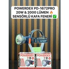 Powerdex PD-1672-PRO Profesyonel Kafa Lambası | 20W – 1000 Lümen – 4800 Mah – Sensörlü – Type-C Şarjlı