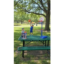 abnturk Boy Ayaklı Taşınabilir Basketbol Seti – Evde ve Bahçede Hareketli Dakikalar 3 Boy Ayarlanabilir 60 90 120