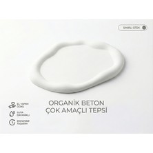 Esepix Organik Bulut Formlu El Yapımı Beton Dekoratif Tepsi Takı Düzenleyici Sunum Tabağı