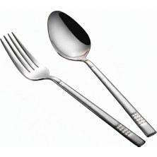 Arsel Domino Sade 30 Parça Çatal Kaşık Takımı 430 Kalite 2,5mm (Bıçaksız)