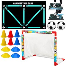 Oyuncakzade Minyatür Kale + 4 Duba +4 Çanak +Antrenman Halısı + 2 Mini Plastik Top Antrenman Set