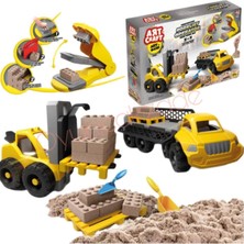 Oyuncakzade Oyuncak Forklift Operatör Kum Seti Kinetik Kum Set Inşaat Oyuncakları