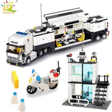 Oyuncakzade 511 Parça City Klasik Yapı Taşları Polis Karakolu Modeli Yapı Taşları Dıy Yapı Oyuncak