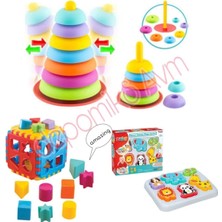 Oyuncakzade Sevimli Hayvanlar Bultak + Sallanan Halkalar + Küp Bultak Puzzle
