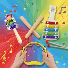 Oyuncakzade Tef Klisifon Ritim Çubuğu El Zili Orff Duyu Müzik Set